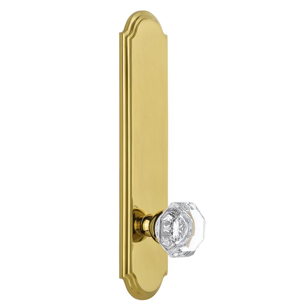 Grandeur by Nostalgic Warehouse ARCCHM Arc Tall Plate Dummy with Chambord Knob in Polished Brass